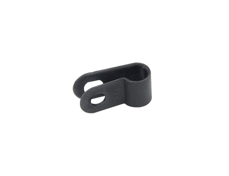 TOVOT 200 PCS 1/4" Nylon Cable Clamps Assortment R-Type Cable Clips Kit Black Plastic Wire Clamps Fasteners for Wire Mounting - Image 4